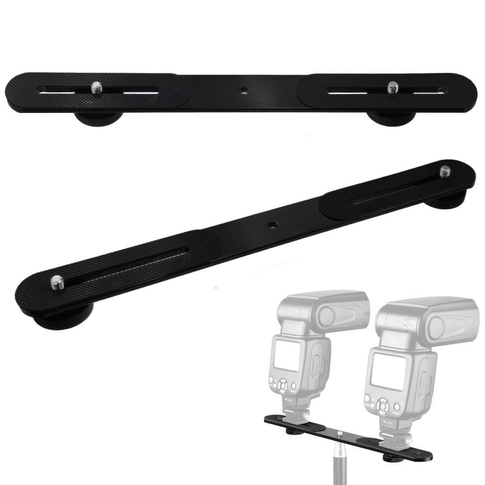 Photography Video Lighting Kit With Adjustable Tripod Stand - Podwójny uchwyt na lampę błyskową z