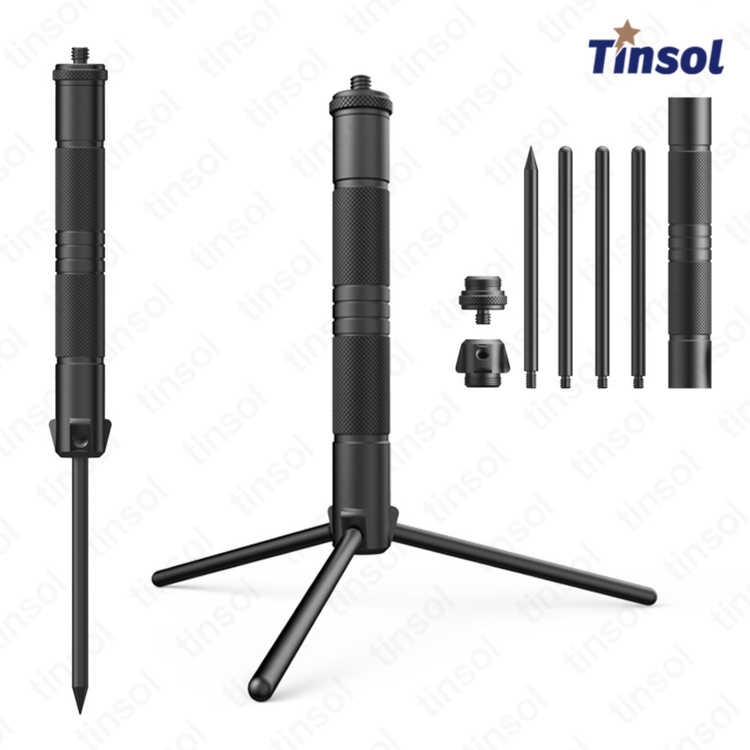 Photography Video Lighting Kit With Adjustable Tripod Stand - Nowy Aluminiowy Stojak na Latarnię, Składany