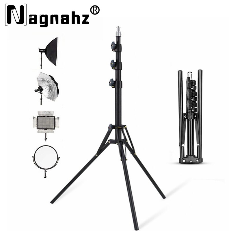 Photography Video Lighting Kit With Adjustable Tripod Stand - NAGNAHZ 78'' statyw oświetleniowy fotograficzny ze