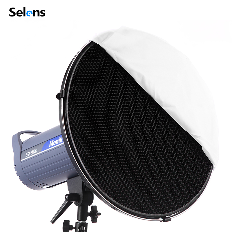 Beauty Dish 55Cm - Reflektor wewnętrzny Selens 55cm srebrno-biały Beauty