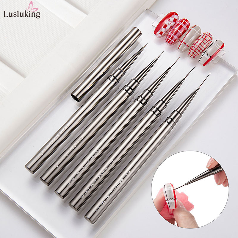 Coloured Gel Set - 5 SZTUK Pędzle do zdobienia paznokci