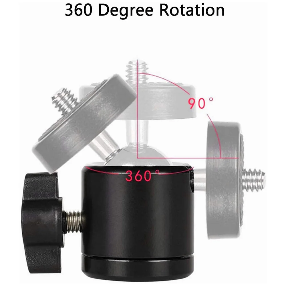 Mini głowica kulowa z gwintem  – Photography Video Lighting Kit With Adjustable Tripod Stand recenzja i cena