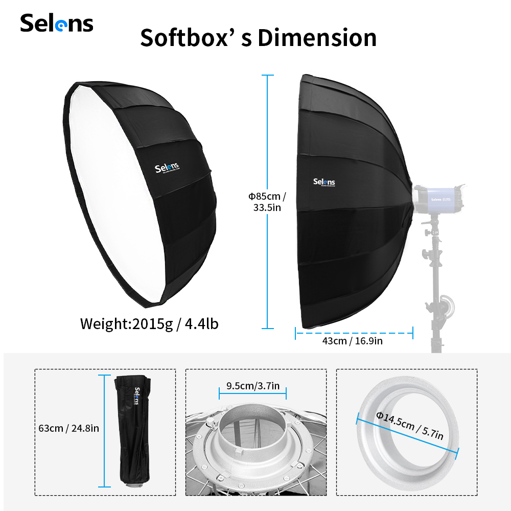 Selens 85cm parasol Radar Soft – Beauty Dish 55Cm recenzja i cena