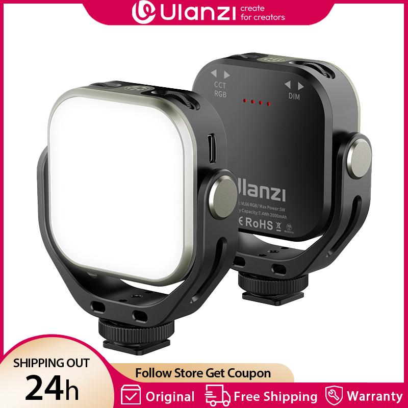 Lampa wideo Ulanzi VL66 RGB 25 – Photography Video Lighting Kit With Adjustable Tripod Stand recenzja i cena