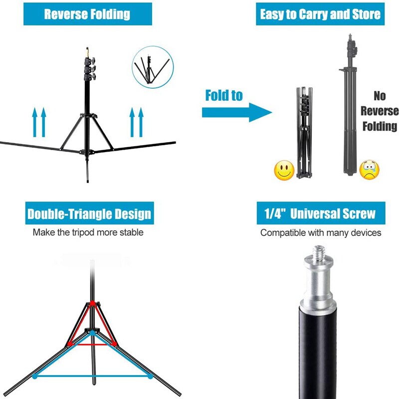 NAGNAHZ 78'' statyw oświetleni – Photography Video Lighting Kit With Adjustable Tripod Stand recenzja i cena